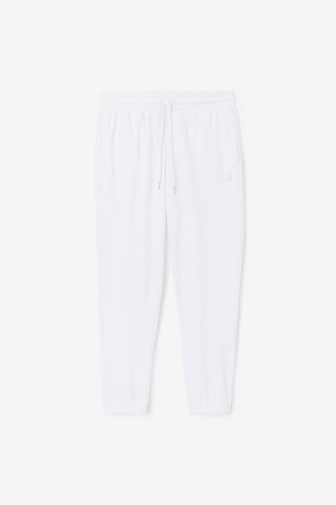 Fila Pants Mens White Deverall Velour - Ireland 34805-XDWA